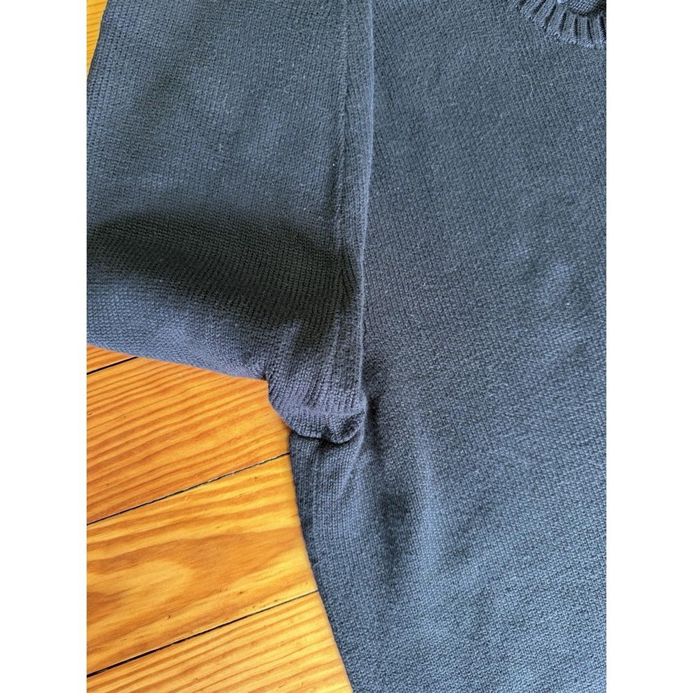 Polo Ralph Lauren Mens XL Black Cotton Crewneck Knit Sweater Purple‎ Pony Logo - Picture 6 of 13